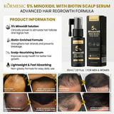 Kormesic 5% Minoxidil With Biotin Hair Regrowth Serum - 30ml