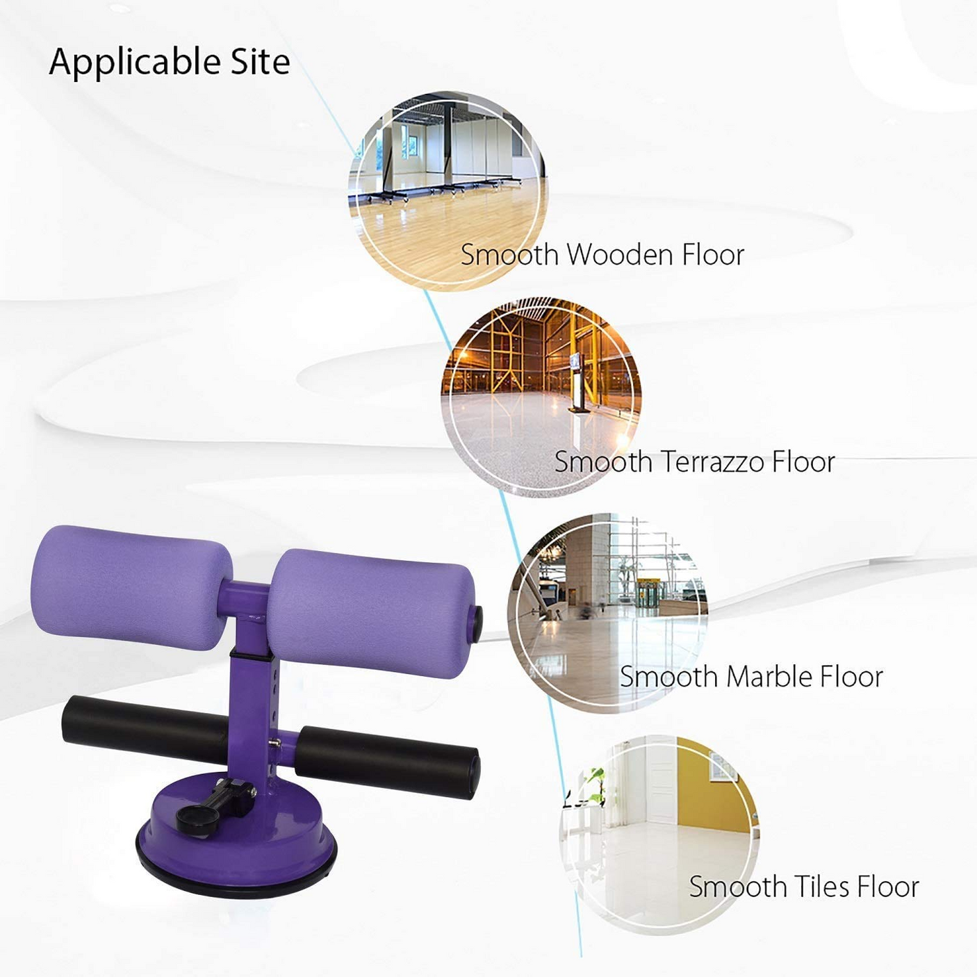 Portable Fitness Sit-Up & Push Up Bar with Suction WTD-1002