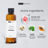 Dermorepubliq 7% Glycolic Acid (AHA) Skin Renewing Toner - 100ml