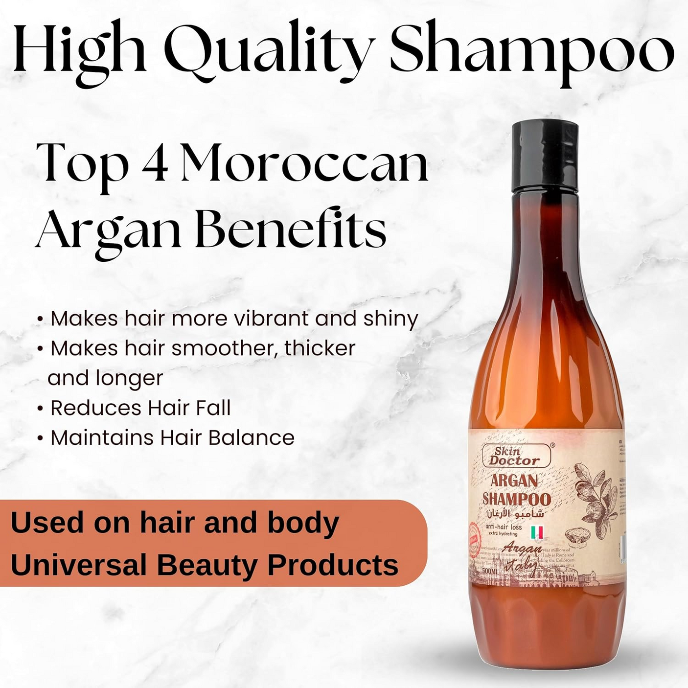 Skin Doctor Argan Oil Anti-Hair Loss Shampoo - 500ml