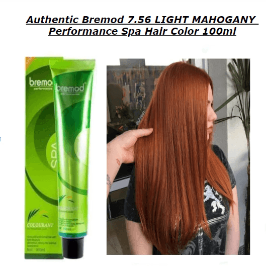 Bremod Performance 7.56 Light Mahogany Hair Color With Oxidizer - 100ml+100g