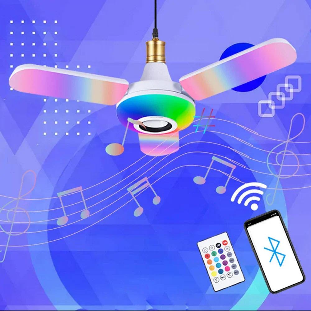 Bluetooth Music Colorful Folding Lamp - E27