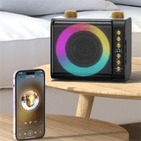 Powerful Bass Boost Portable Karaoke Speaker With Two Microphone T-203