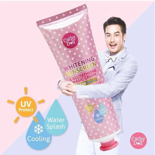cathy doll whitening sunscreen l glutathione magic cream L-Glutathione SPF 50 138ml : Beauty & Personal Care should reapply every 2 Whitening Sunscreen L-Glutathione Magic Cream