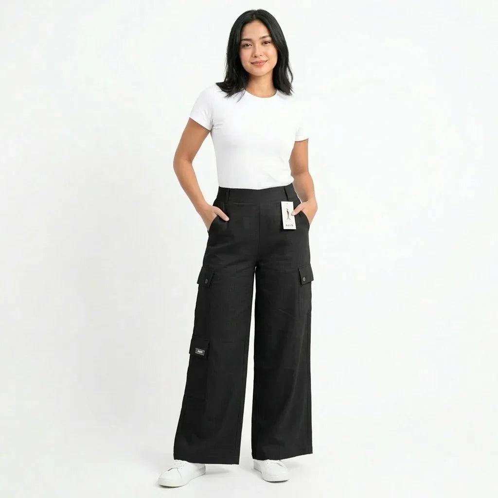 Women's Cargo Wide Leg Sweatpant SZW-962