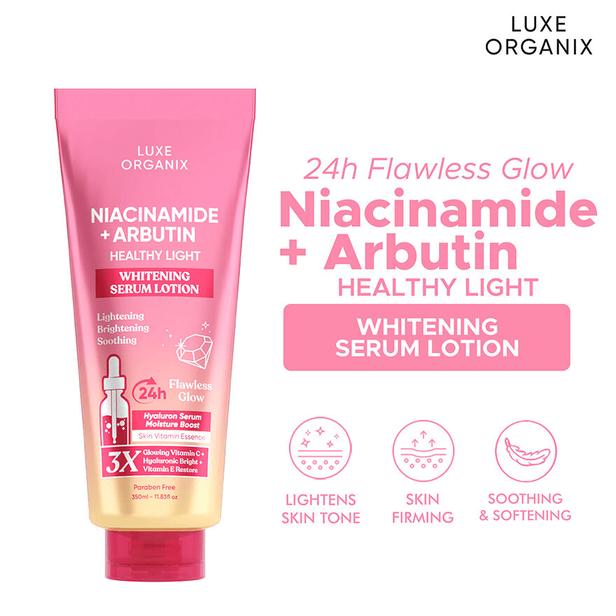 Luxe Organix Niacinamide + Arbutin Healthy Light Brightening Serum Lotion - 350ml