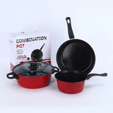 Combination Pot Cookware 3Pcs Set