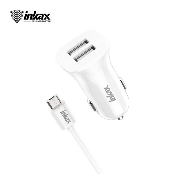 inkax Energy Station 2.4A Portable Car Charger CC-40 Micro