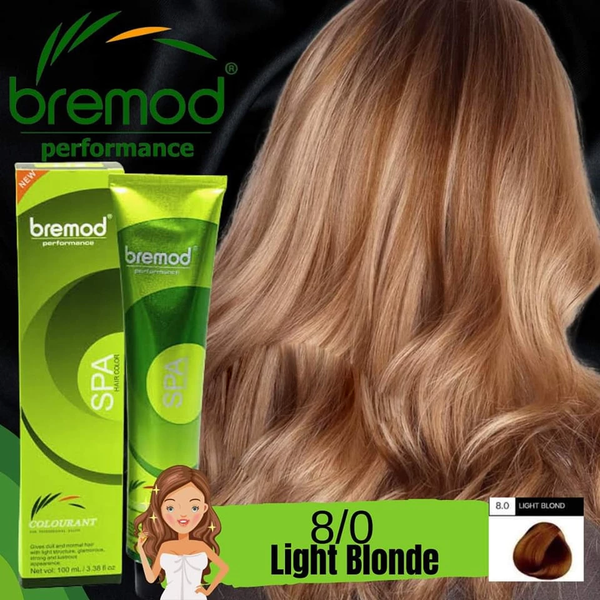 Bremod Performance 8.0 Light Blond Hair Color - 100ml