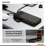 Porodo Piano 10000mAh Power Bank with Integrated Cables