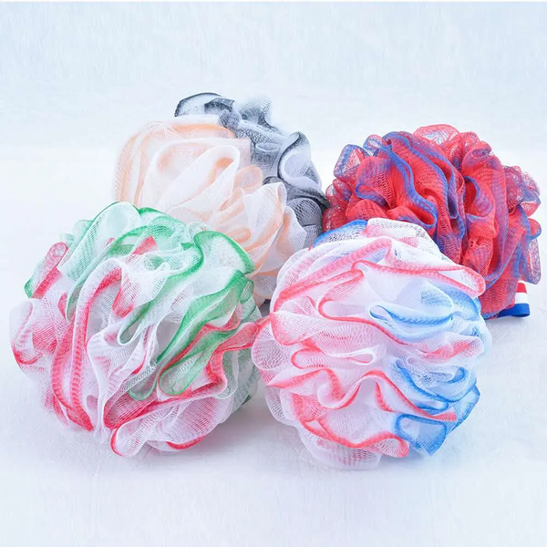 Colorful Shower Loofah Bath Sponge - 4 Pcs