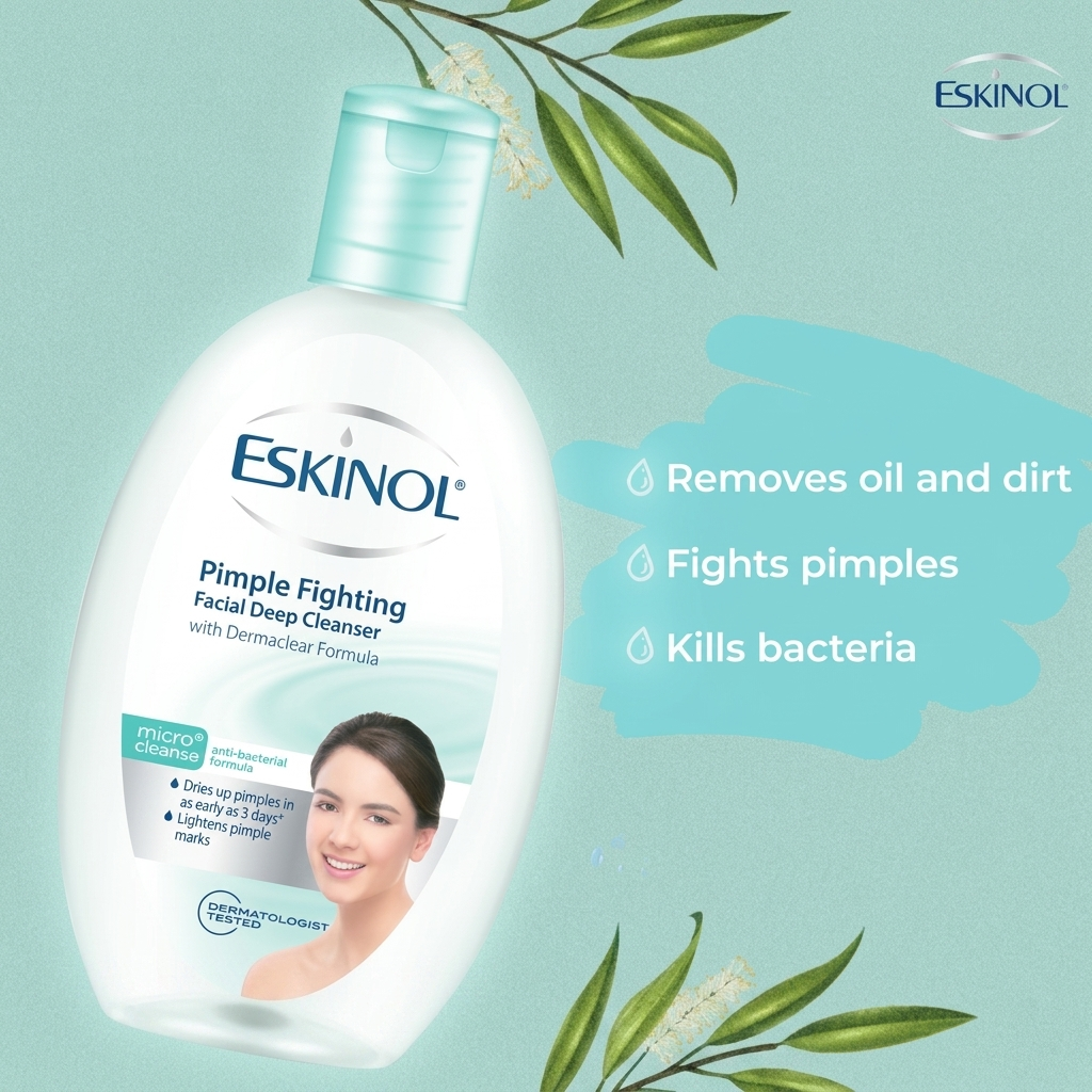 Eskinol Oil Control Pimple Fighting Facial Cleanser - 225ml