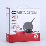 Combination Pot Cookware 3Pcs Set