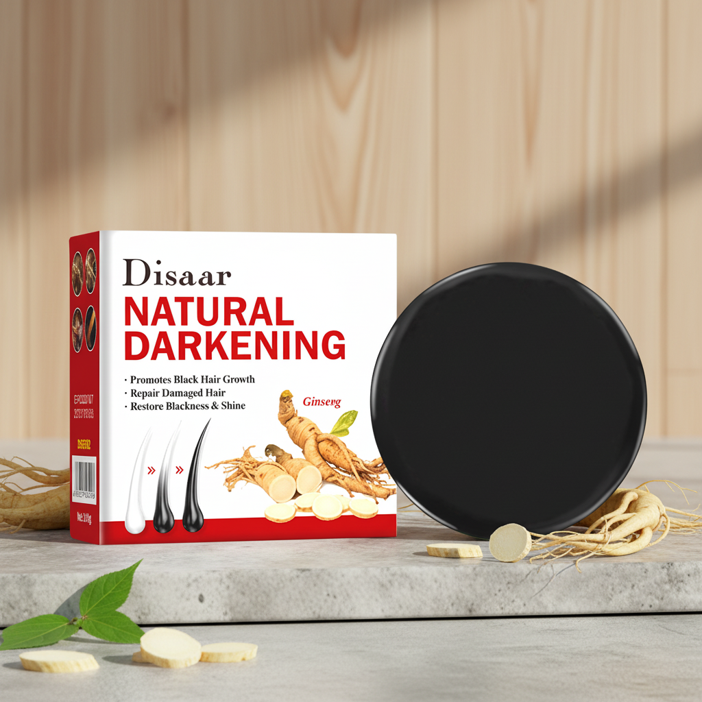 Disaar Ginseng Natural Darkening Black Shampoo Bar - 100g