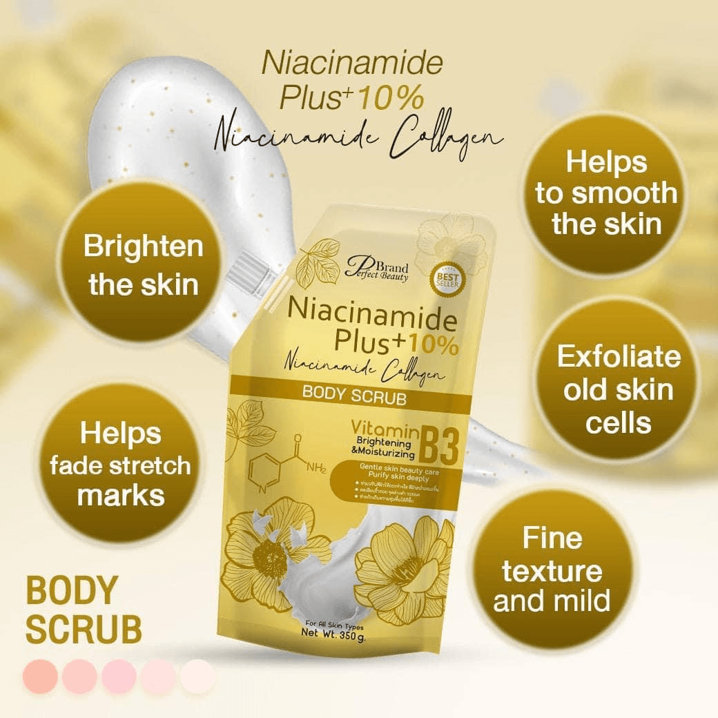 مقشر الجسم Perfect Beauty Niacinamide Plus+ 10% Collagen - 350 جرام