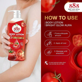 لوشن الجسم 888 Total White بخلاصة الطماطم ومعامل حماية SPF50+ - 500 مل