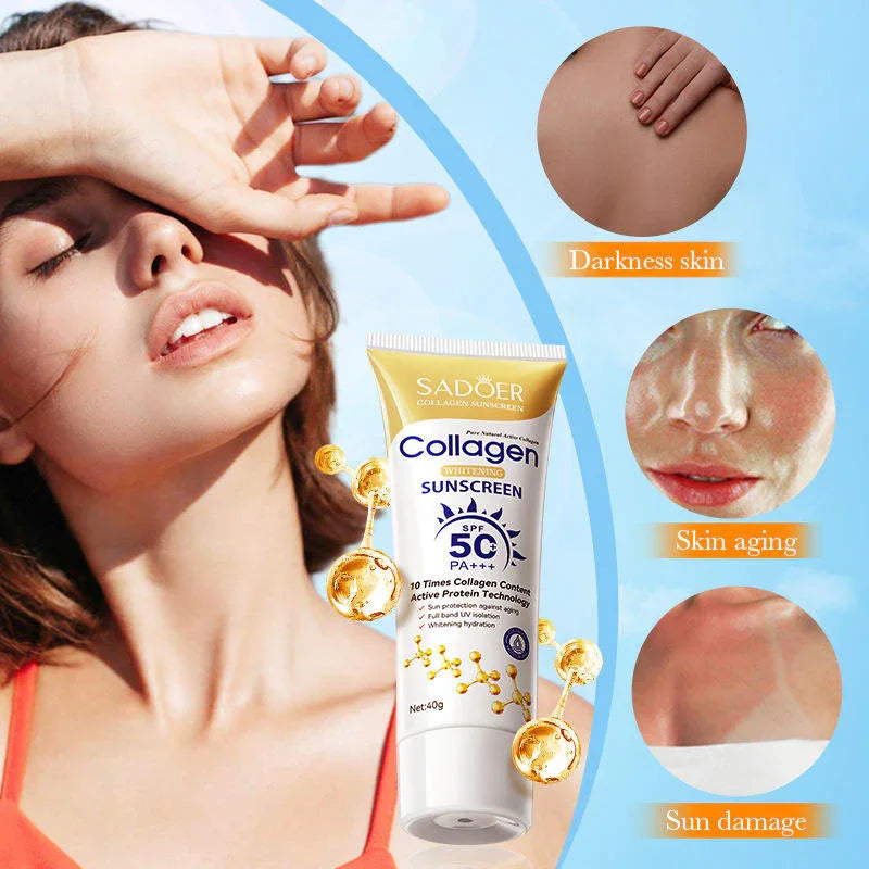 Sadoer Collagen Brightening Sunscreen SPF 50+ PA+++ - 40g