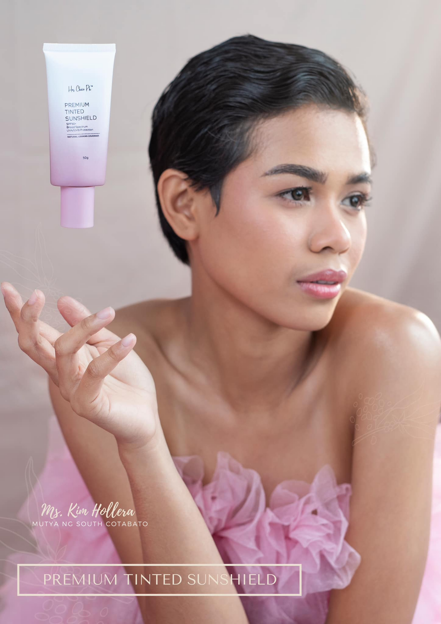 Her Choice PH Premium Tinted Sunshield SPF50 PA++++ - 50g