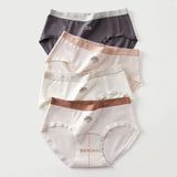 Women's Antibacterial Breathable Cotton Briefs 3Pcs Set #E3075