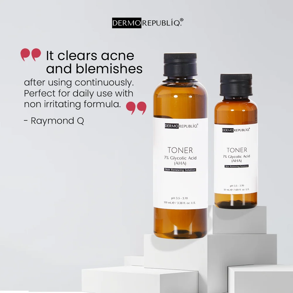 Dermorepubliq 7% Glycolic Acid (AHA) Skin Renewing Toner - 100ml