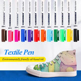Yomixmax Waterproof Textile Marker & Colouring Pen 8 Colors DM-350