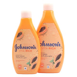 Johnson's Vita Rich Body Wash With Papaya Extract - 400ml+250ml