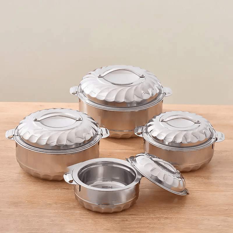 Double-Deck Heat Preservation Fresh Box Food Container Pot Set - 4Pcs