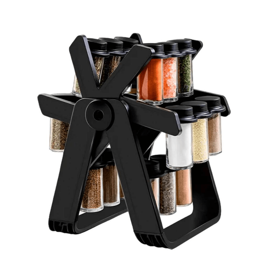 Convenient 18 Jar Rotating Spice Rack Organizer