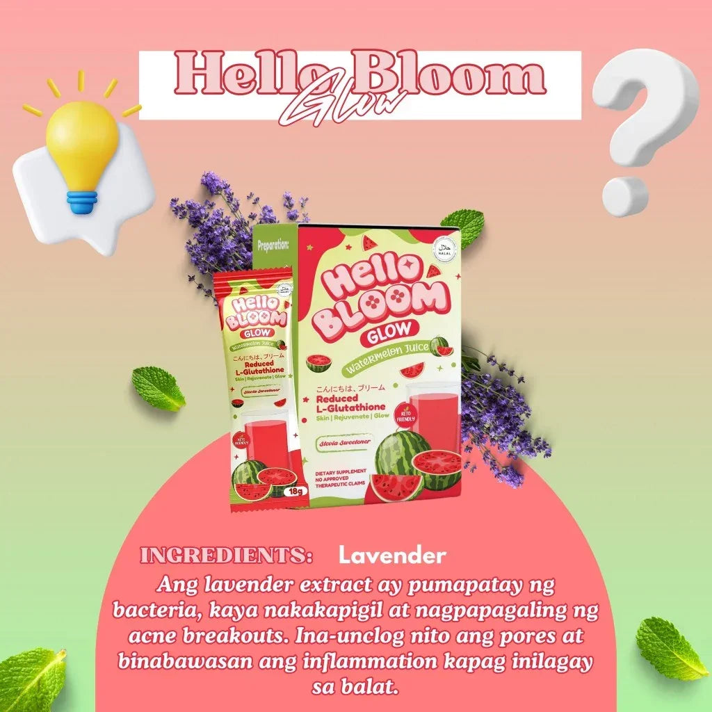 Hello Bloom Glow Watermelon Juice Drink - 10s × 18g (180g)