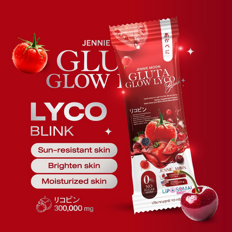Jennie Moon Gluta Glow Lyco Blink - 10g x 30 Sachets (300g)