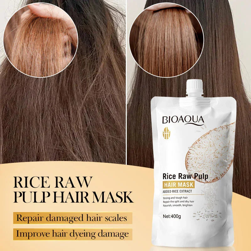 BIOAQUA Rice Raw Pulp Hair Mask - 400g