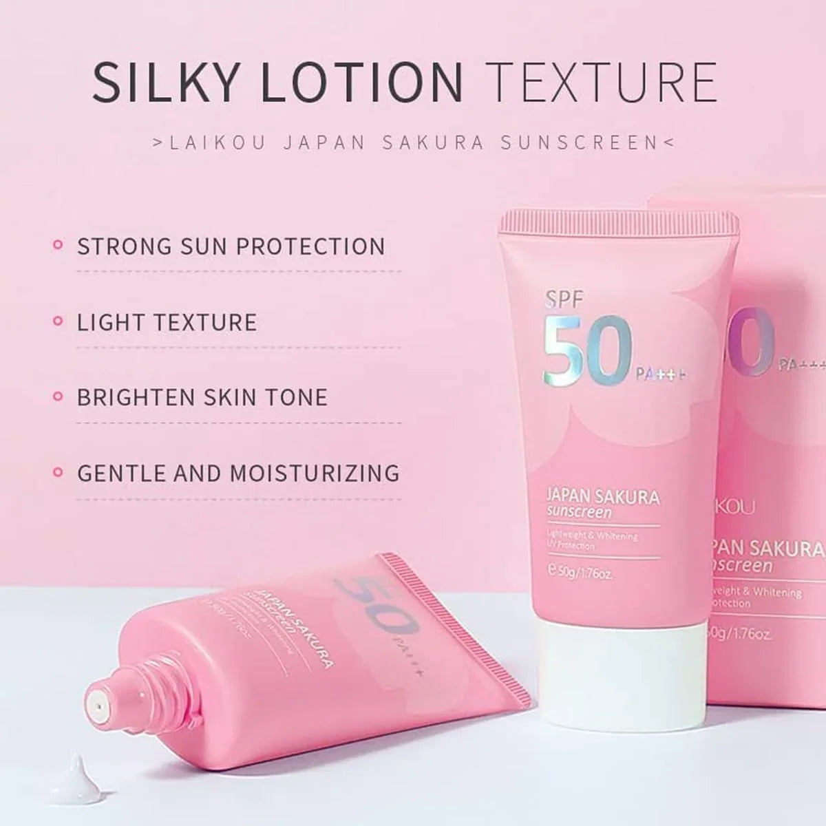 Laikou Japan Sakura Brightening Sunscreen SPF50 PA+++ - 50g
