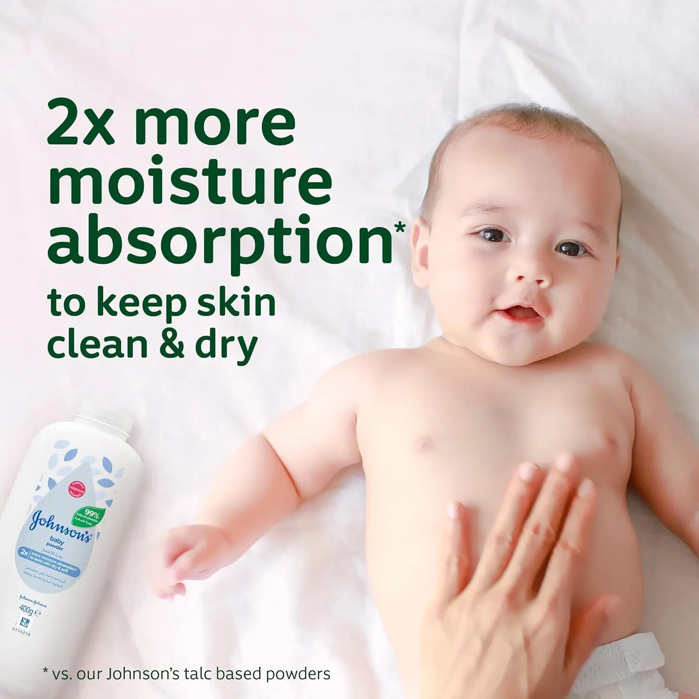Johnson's 99% Natural Baby Powder - 400g