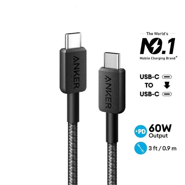 كابل شحن سريع أصلي من Anker USB C إلى USB C - 322