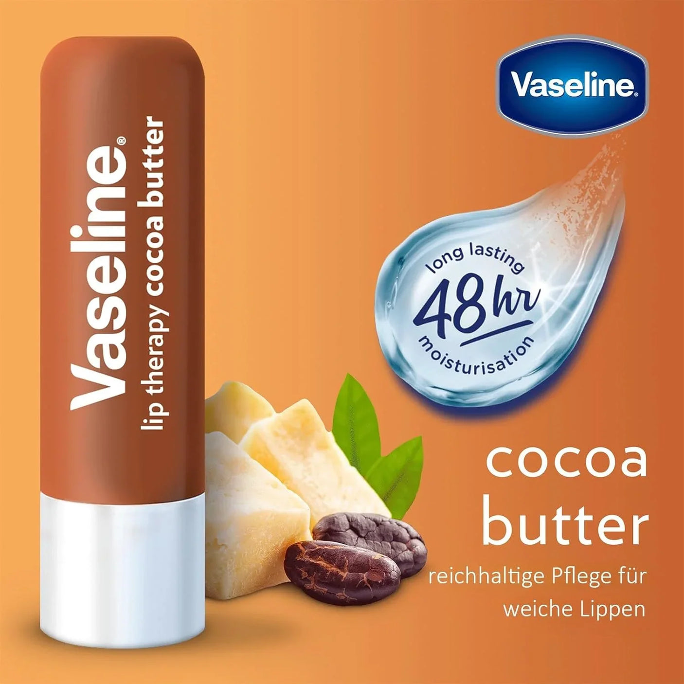 Vaseline Lip Therapy Lip Balm Mini Stick Cocoa Butter - 4.8gm