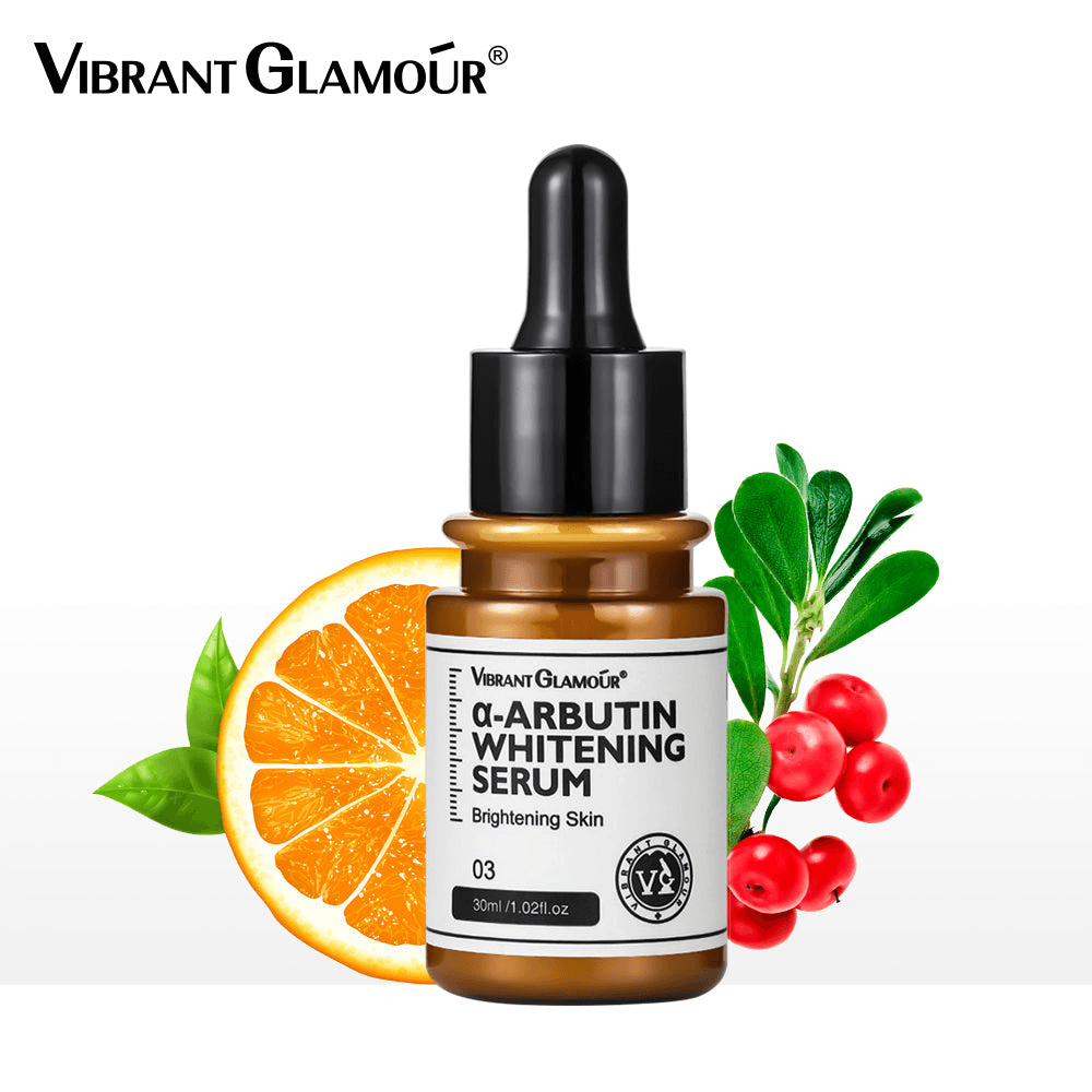 سيروم التبييض α-Arbutin من Vibrant Glamour مع النياسيناميد لتقليل البقع الداكنة - 30 مل
