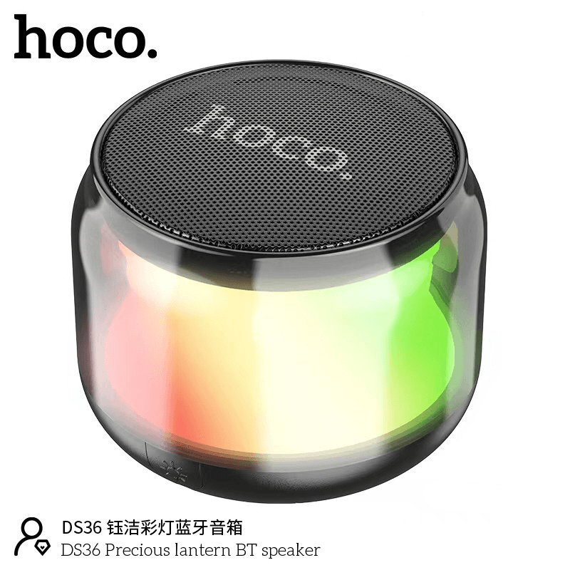 مكبر صوت لاسلكي صغير الحجم مزود بإضاءة LED ملونة من Hoco - DS36