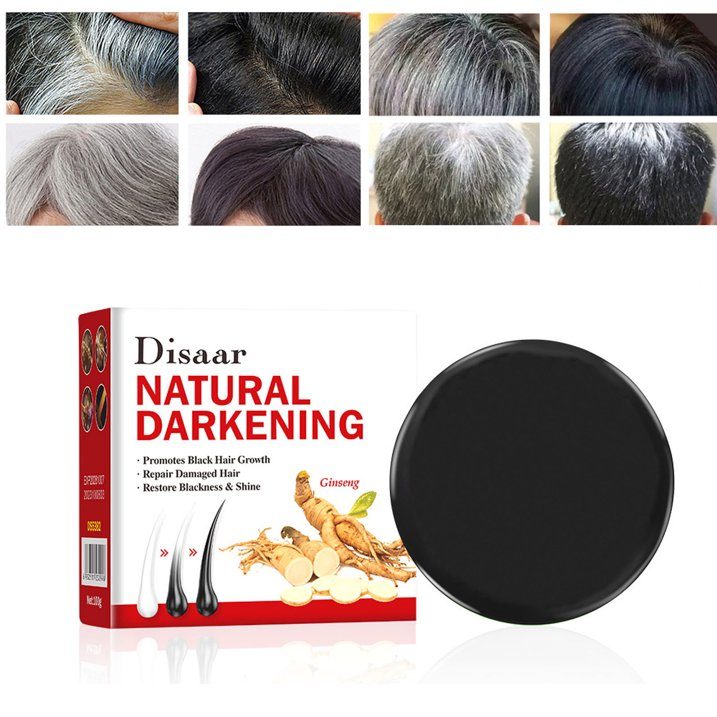 Disaar Ginseng Natural Darkening Black Shampoo Bar - 100g