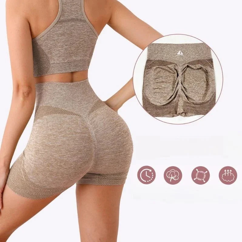 Women Seamless Yoga High Waist Fitness Shorts NAOIYAYABEI - 032#