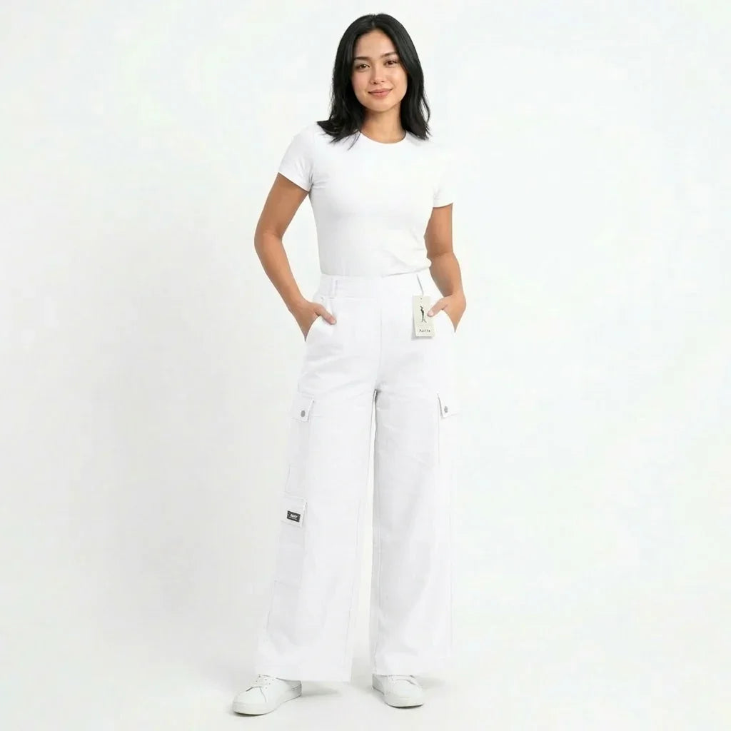 Women's Cargo Wide Leg Sweatpant SZW-962
