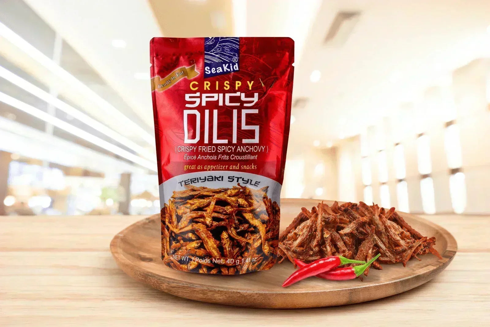 Seakid Spicy Crispy Dilis In Teriyaki Style - 40g