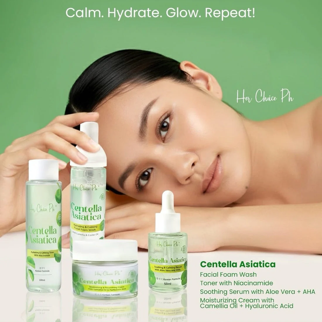 Her Choice Ph Centella Asiatica Premium Repair 4 pcs Set