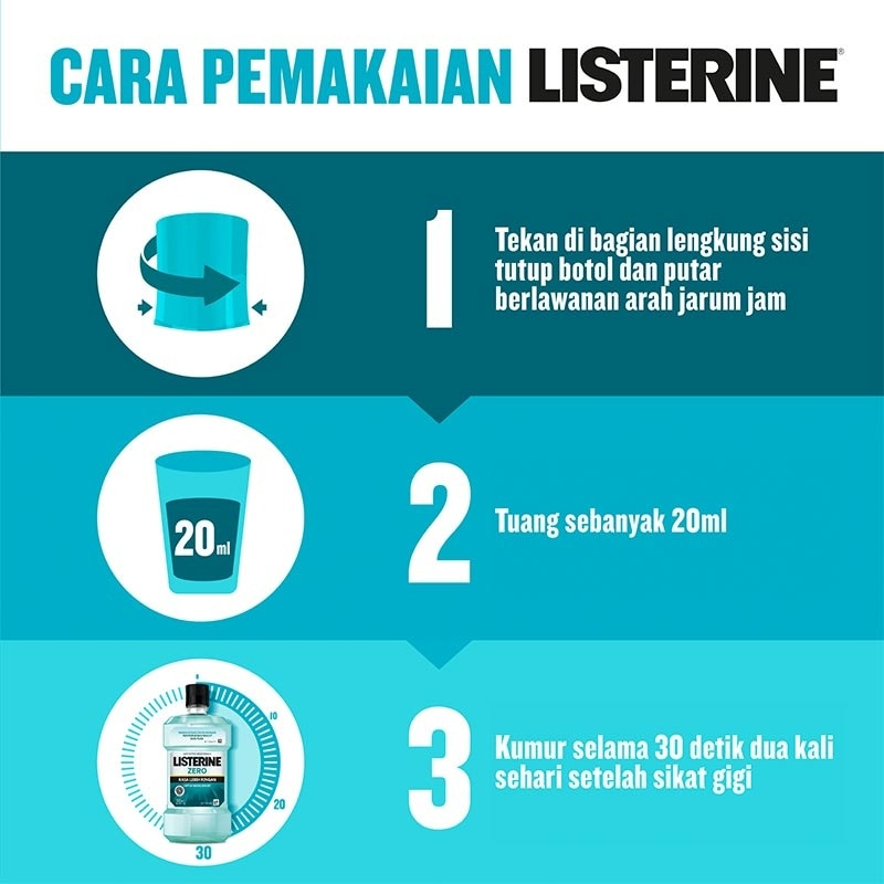 Listerine Zero Antiseptic Mouthwash - 500ml