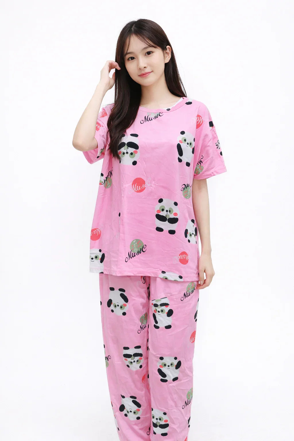 Women's Korean Fashion Pajamas 4 Pcs Set A-08