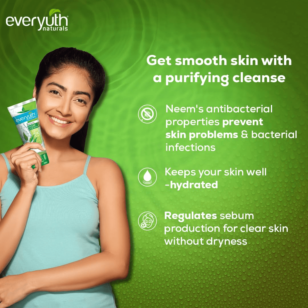 Everyuth Naturals Purifying Neem Face Wash - 2 × 150g