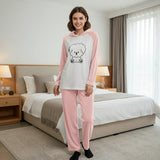 Women's Fuzzy Fleece Hooded Pajama Set