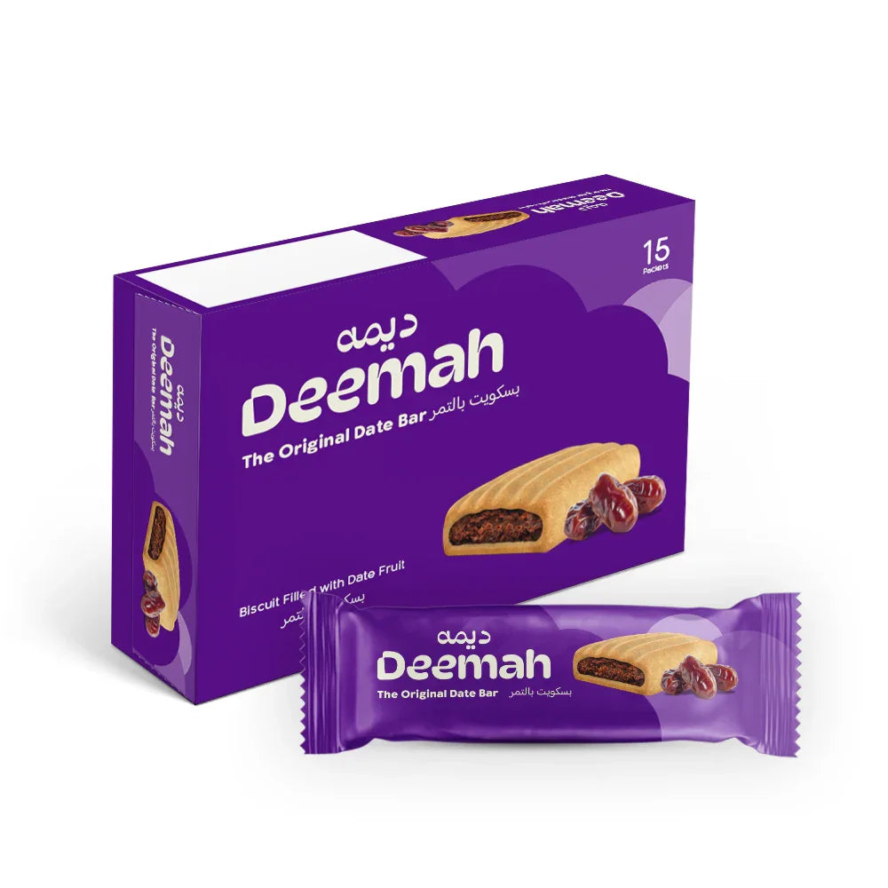 Deemah The Original Date Bar Biscuit - 15 Packets × 31g