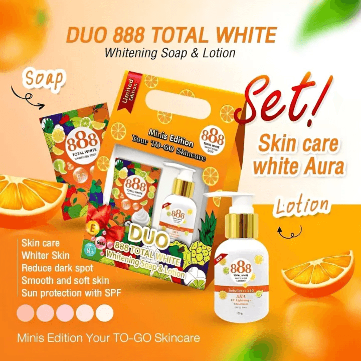 888 Total White Duo Brightening Soap & Lotion Minis Edition