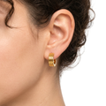 Golden Stainless Steel Trendy Design Earrings - 126