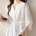 Women's V Neck Casual Fashion Top - 013